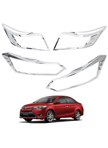 Kit Decorativo Exterior Cromo Para Toyota Yaris Sedan 2014 2017