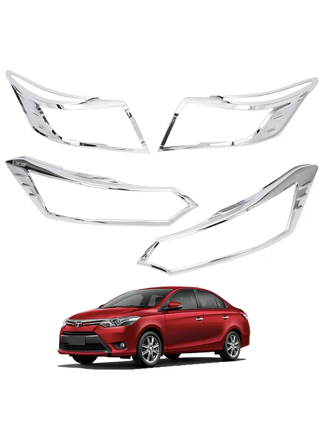 Kit Decorativo Exterior Cromo Para Toyota Yaris Sedan 2014 2017
