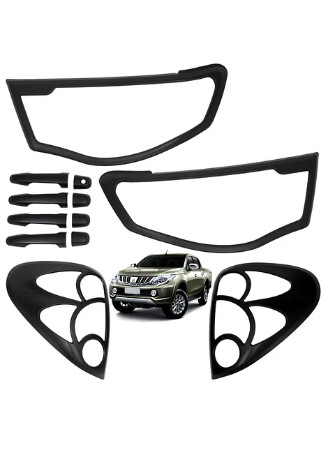 Kit Decorativo Exterior Black Edition Para Mitsubishi L200 2009 2015