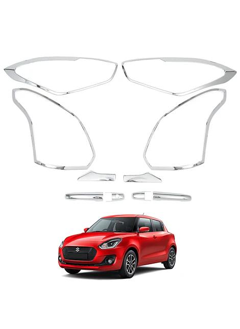 Kit Decorativo Exterior Cromo Para Suzuki Swift 2018
