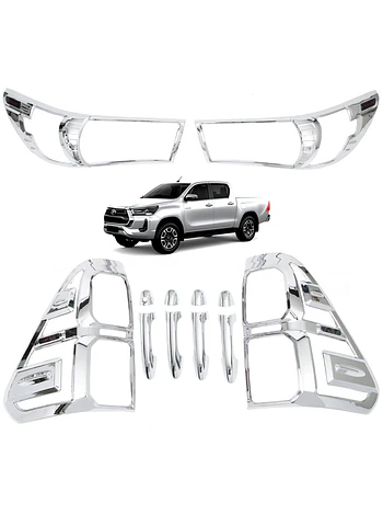 Kit Decorativo Exterior Cromo Para Toyota Hilux Revo 2016 2020