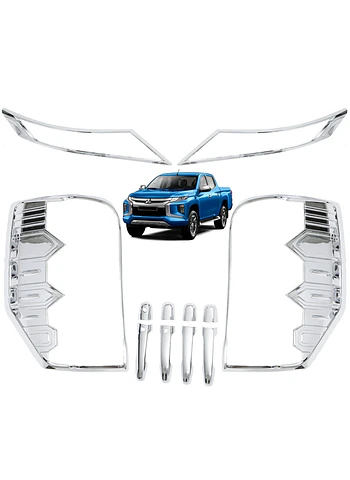 Kit Decorativo Exterior Cromo Para Mitsubishi L200 2019 2022