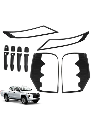 Kit Decorativo Exterior Black Edition Para Mitsubishi L200 2019 2022