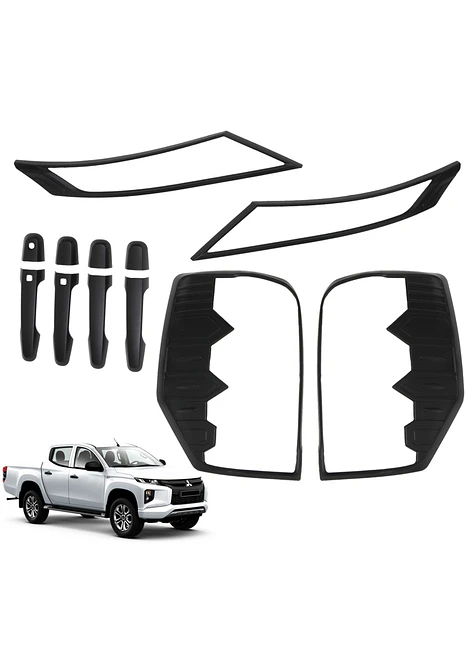 Kit Decorativo Exterior Black Edition Para Mitsubishi L200 2019 2022