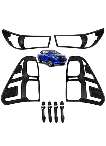 Kit Decorativo Exterior Black Edition Para Toyota Hilux Revo 2016 2020