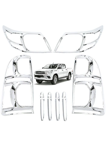 Kit Decorativo Exterior Cromo Para Toyota Hilux Vigo 2012 2015