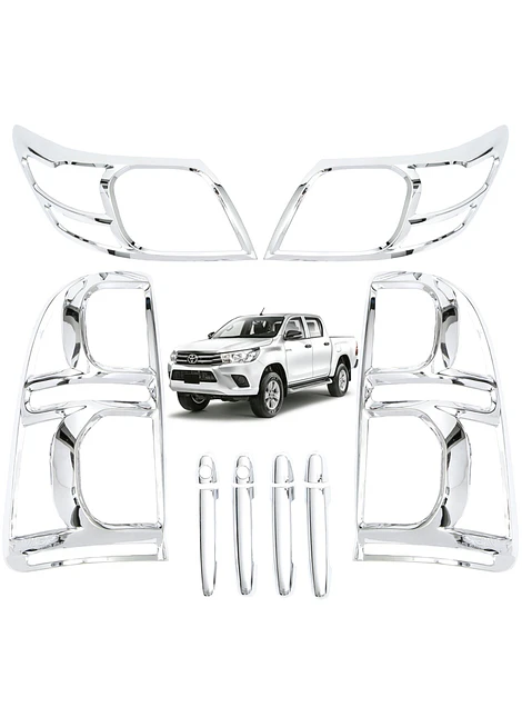 Kit Decorativo Exterior Cromo Para Toyota Hilux Vigo 2012 2015