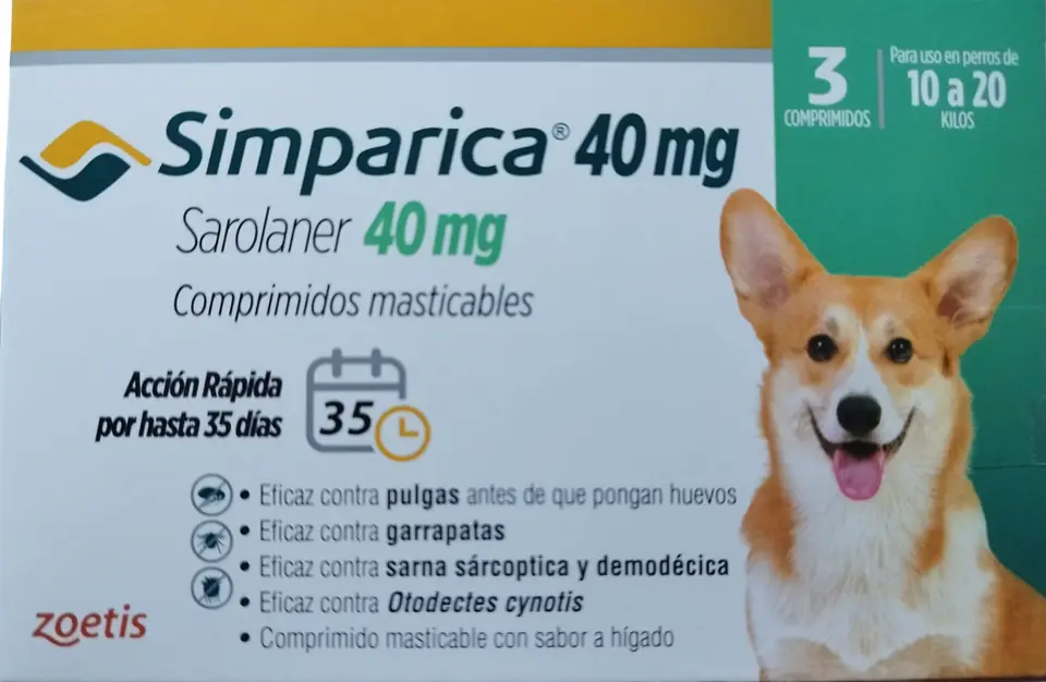 Simparica Antiparasitario para Perros de 10 a 20 kg 1