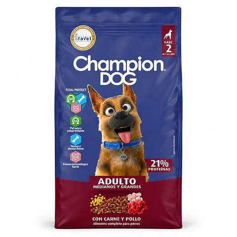 Champion Dog Adulto Carne y Pollo 18 kg