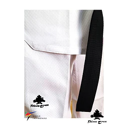 Dobok tela Flower Pine-Tree cuello negro WT