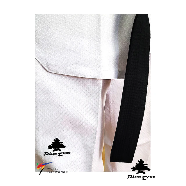 Dobok tela Flower Pine-Tree cuello negro WT