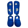 Canilleras de Karate + Empeinera Pro Marcial Azul 