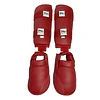 Canilleras de Karate + Empeinera Pro Marcial Rojo