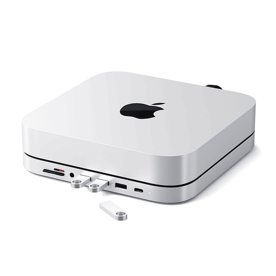 Satechi - Aluminum Stand & Hub for Mac Mini (silver) - Image 1