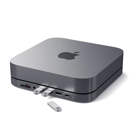 Satechi - Aluminum Stand & Hub for Mac Mini (sp grey) - Image 3