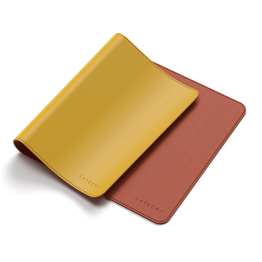 Satechi - Dual Sided Eco-Leather Deskmate (yellow/orange) - Image 1