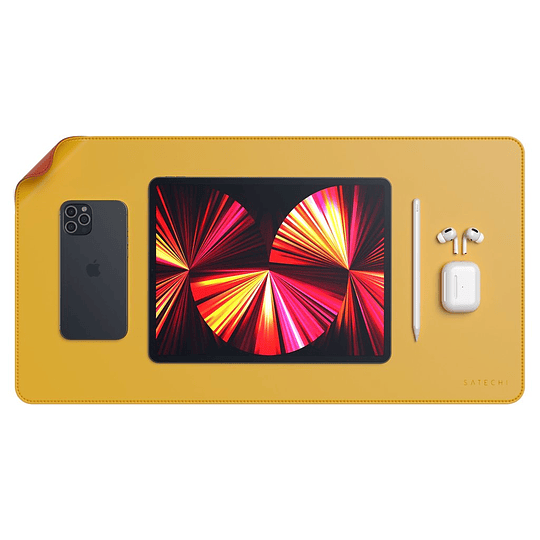 Satechi - Dual Sided Eco-Leather Deskmate (yellow/orange) - Image 2