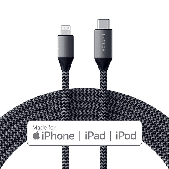 Satechi - USB-C to Lighting Cable MFI (space grey) - Image 3