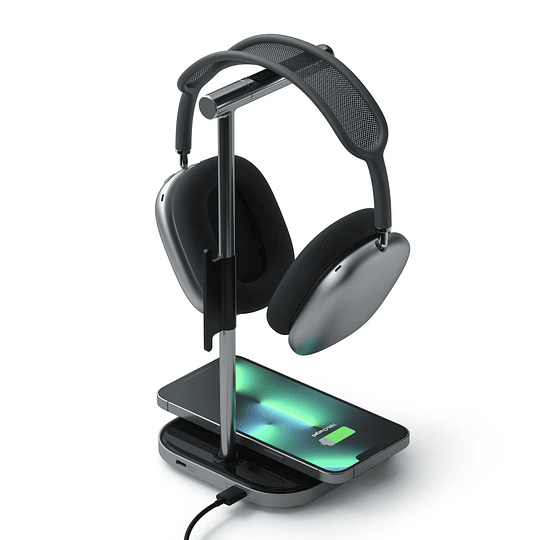 Satechi - 2-in-1 Headphones Stand with Wireless Charger - Image 2