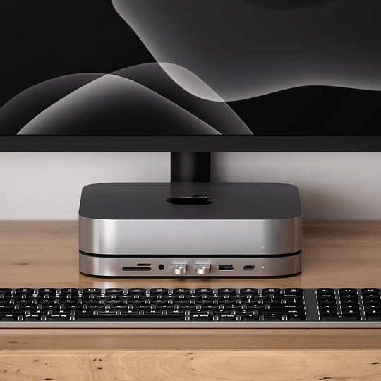 Satechi - Aluminum Stand & Hub for Mac Mini (sp grey) - Image 9