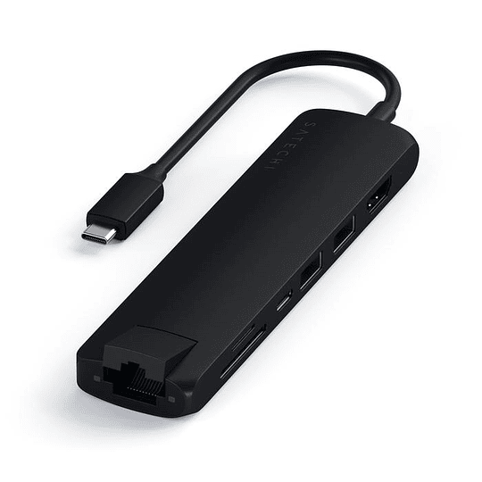 Satechi - USB-C Slim Multiport w/ Ethernet adpt (black) - Image 1