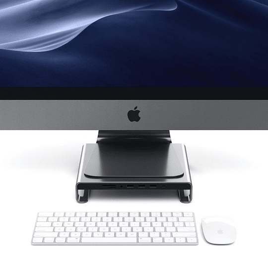 Satechi - Alum. Monitor Stand & Hub for iMac (sp. gray) - Image 2
