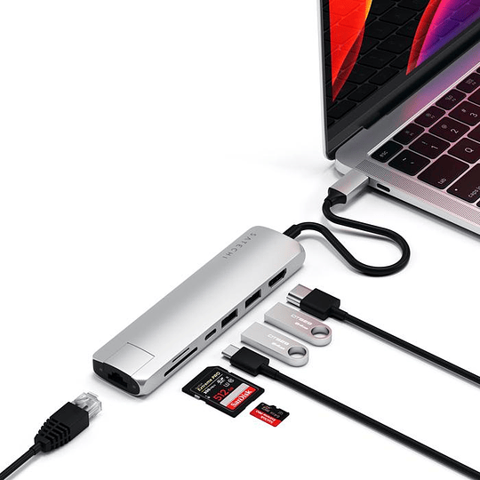 Satechi - USB-C Slim Multiport w/ Ethernet adpt (silver) - Image 4