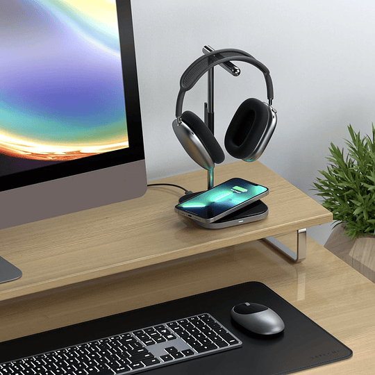Satechi - 2-in-1 Headphones Stand with Wireless Charger - Image 6