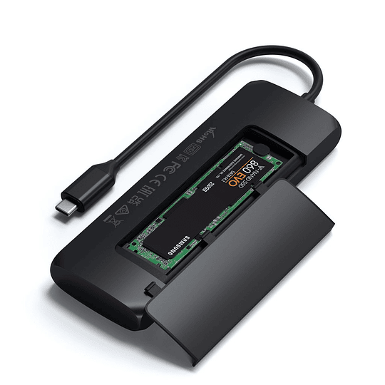 Satechi - USB-C Hybrid w/ SSD Enclosure adapter (black) - Image 1