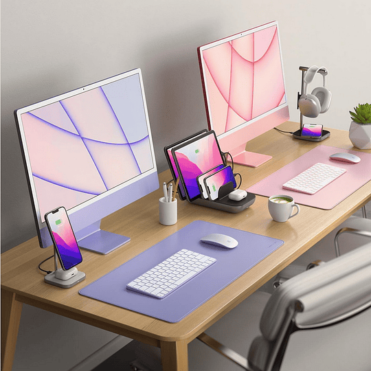 Satechi - Dual Sided Eco-Leather Deskmate (pink/purple) - Image 7