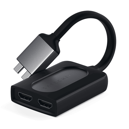 Satechi - USB-C to Dual 4K HDMI Adapter (space gray) - Image 2