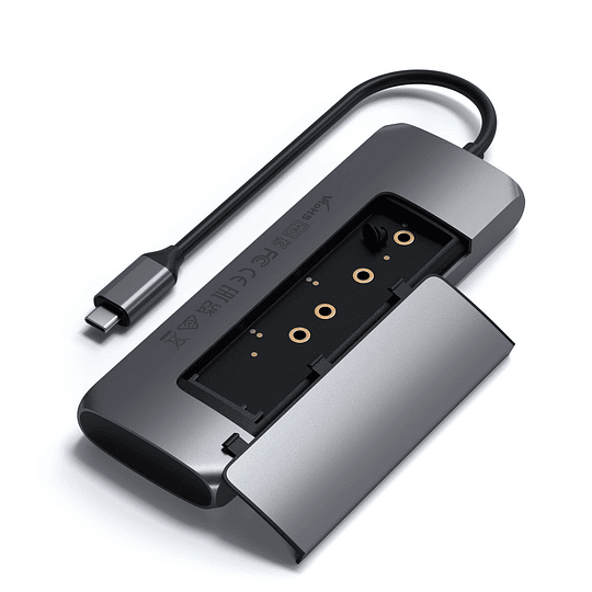 Satechi - USB-C Hybrid w/ SSD Enclosure adapter (space gray) - Image 1