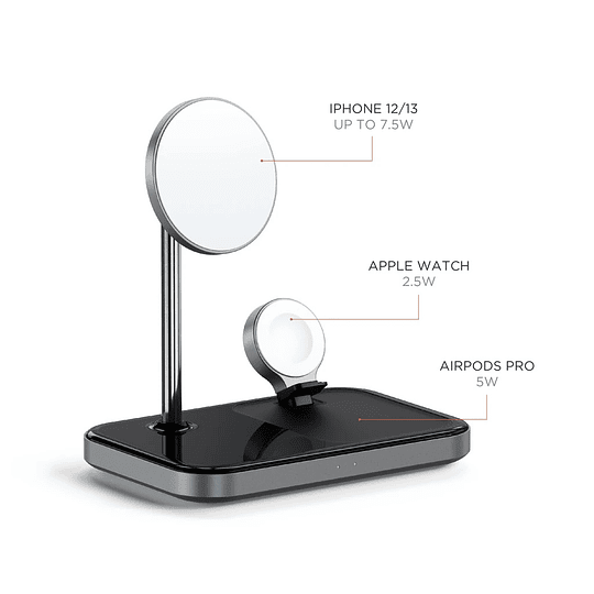 Satechi - 3-in-1 Magnetic Wireless Charging Stand - Image 2