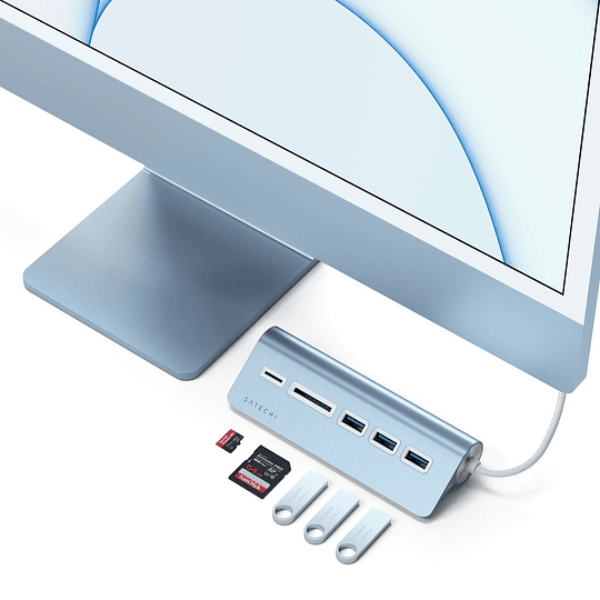 Satechi - USB-C Combo Hub for Desktop (blue) - Image 4