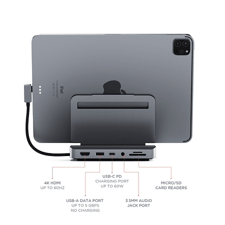 Satechi - Aluminum Stand & Hub for iPad Pro (space grey)