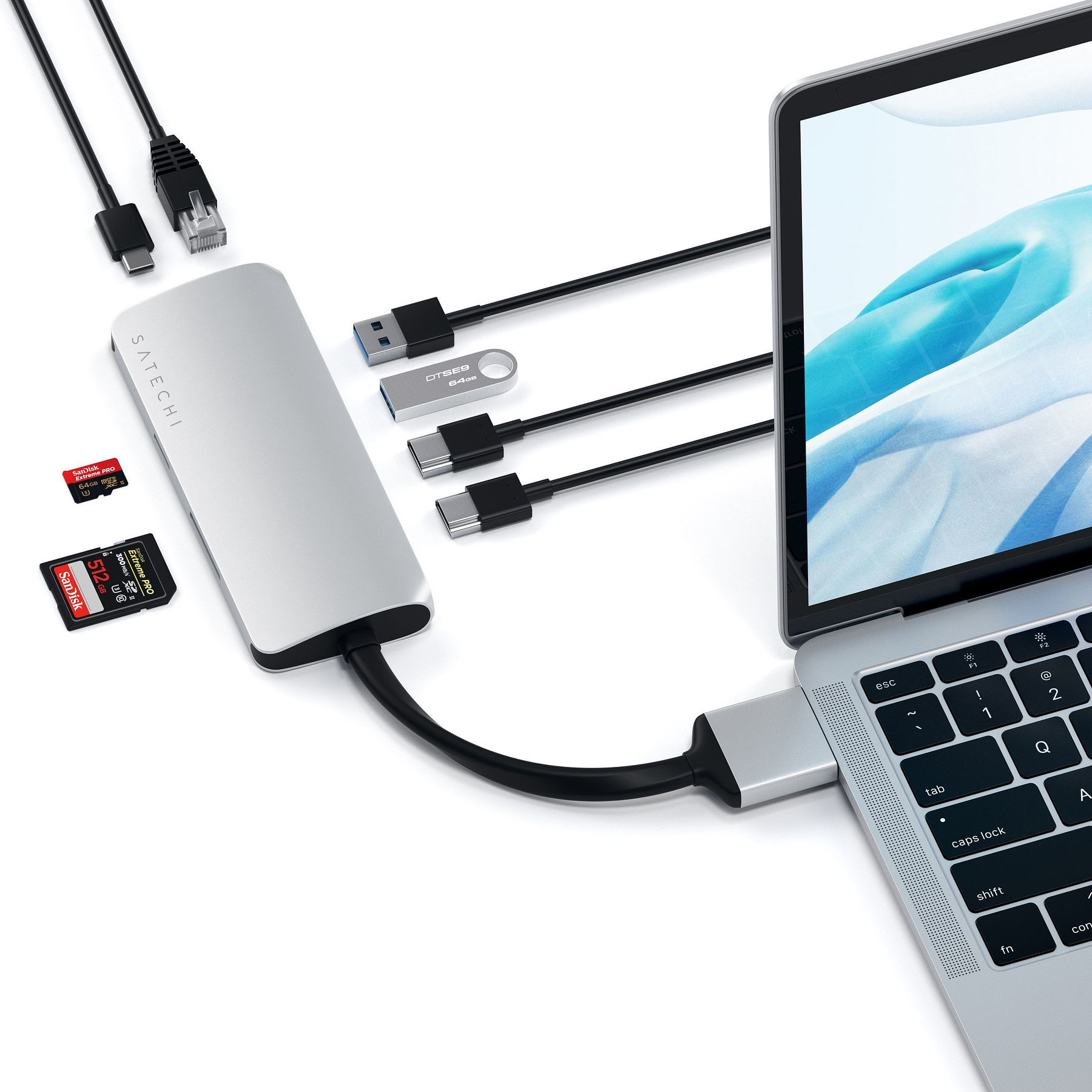 Satechi - USB-C Dual Multimedia Adapter (silver)
