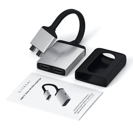 Satechi - USB-C to Dual 4K HDMI Adapter (silver) - Image 8