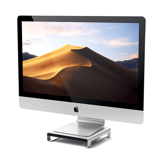 Satechi - Alum. Monitor Stand & Hub for iMac (silver) - Image 1