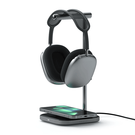 Satechi - 2-in-1 Headphones Stand with Wireless Charger - Image 1
