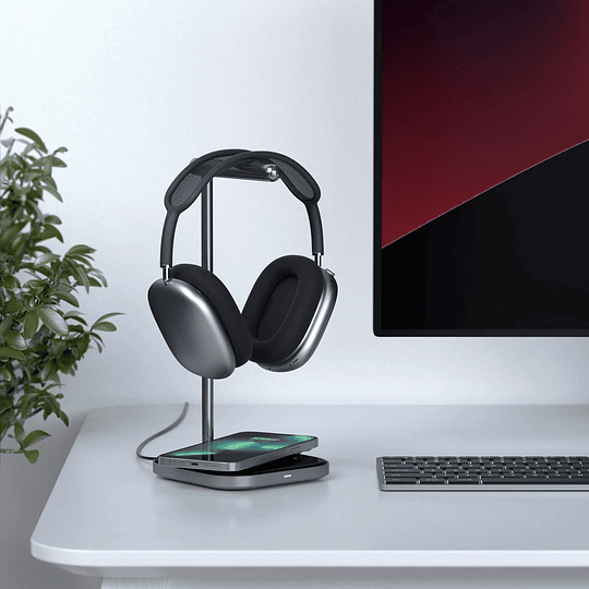 Satechi - 2-in-1 Headphones Stand with Wireless Charger - Image 5