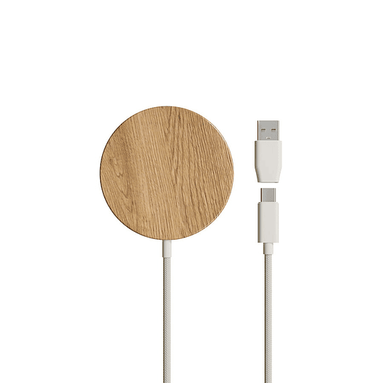 Woodcessories - MagPad Wooden MagSafe Qi charger (oak) - Image 6