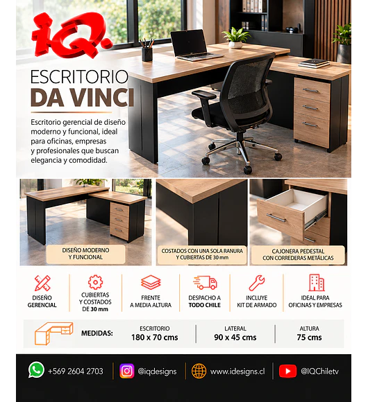 Escritorio Da Vinci en L