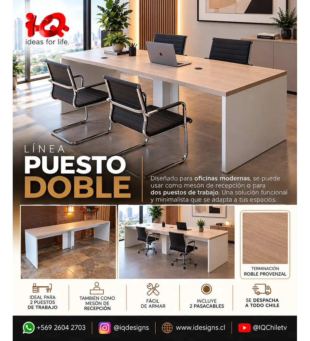 Escritorio Doble, COMPACT TWO