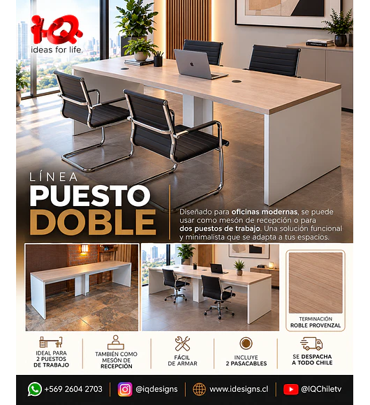 Escritorio Doble, COMPACT TWO