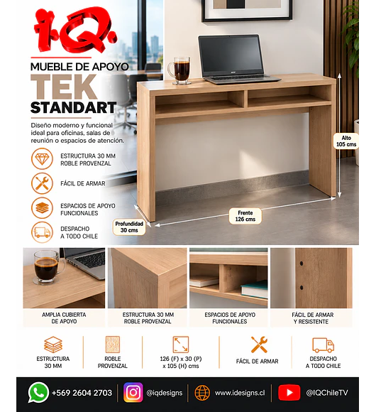 Mueble de arrimo para cafe TEK Standart