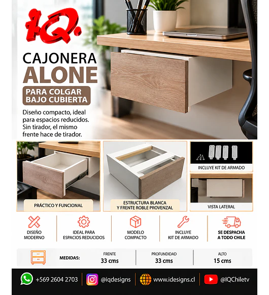 Cajonera suspendida ALONE