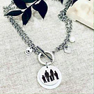Colar Duplo Família Personalizado