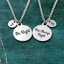 Conjunto 2 Colares - Mr. Right/Mrs. Always Right