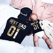 T-shirts Personalizada - Beste Dad "Dourado"
