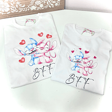 T-shirts Personalizada . Stitch e Angel BFF